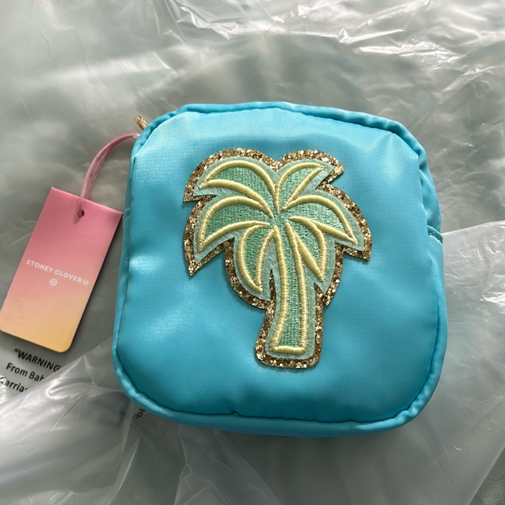 NWT Stoney Clover and Target Blue Palm Tree Small Pouch